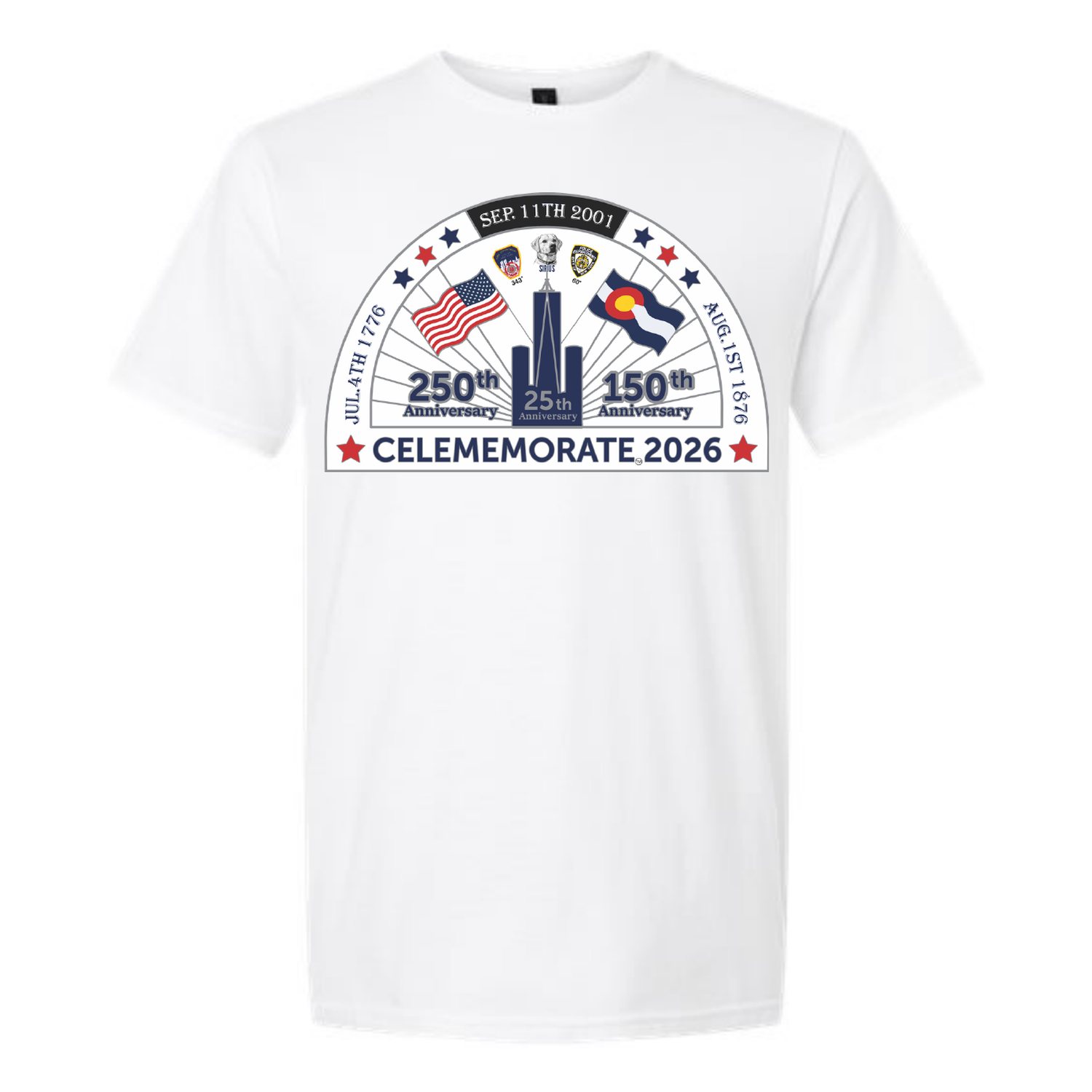 Celememorate 2026 T-shirt, white