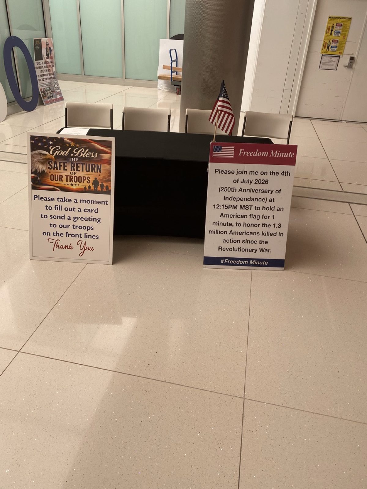 Freedom Minute information table at the DIA event